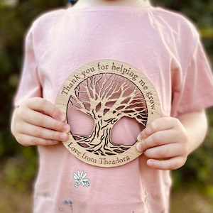 Merci de m’avoir aidé à grandir - Décoration Tree Of Life - Merci cadeau | | d’aide à la maternelle de l’école d’enseignants Fin de l’école