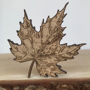 Autumn Leaf Collection Set of 5 or Individual Leaves Flatlay Autumn Fall / Rustic / Wood Decor Maple Leaf