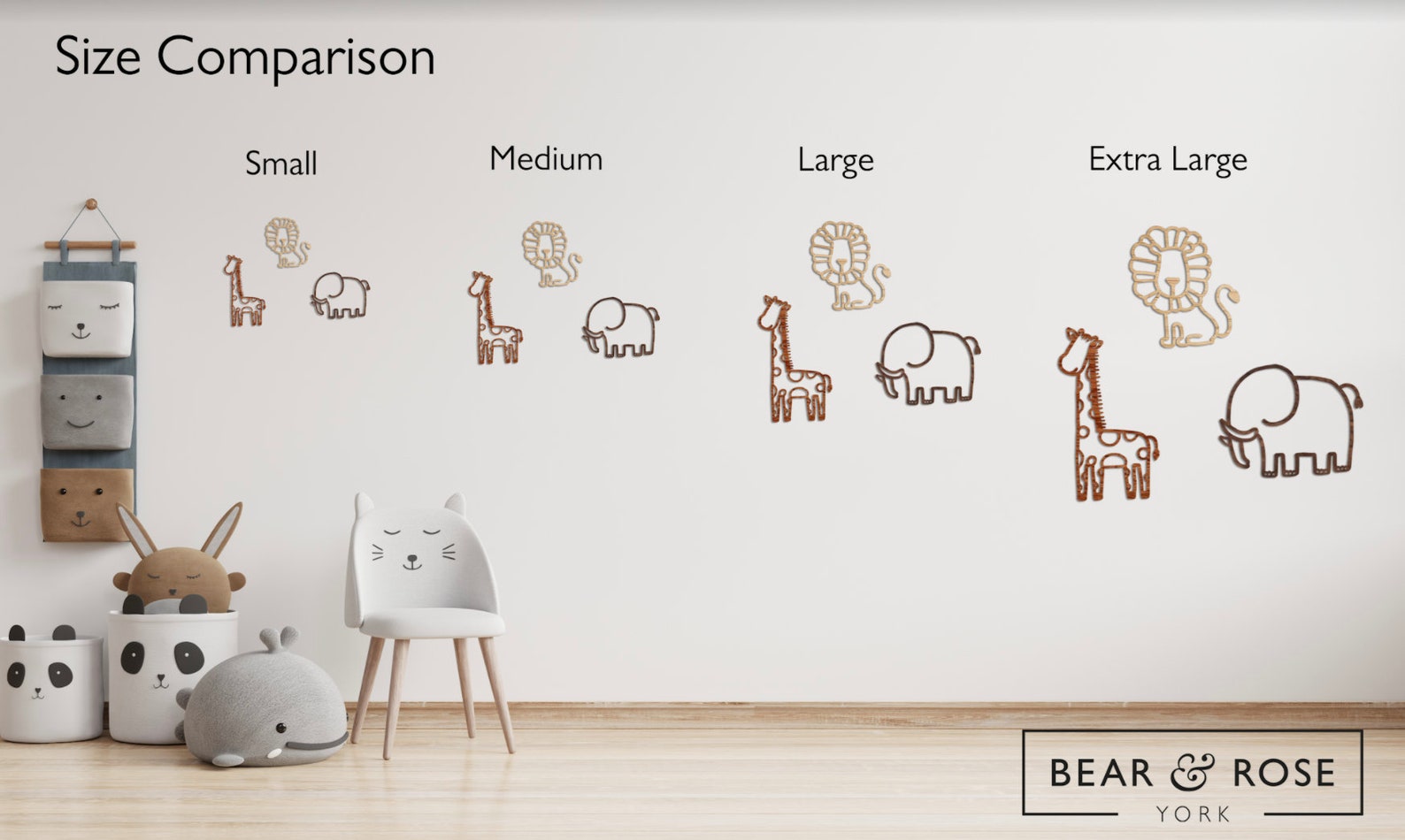 Safari Trio Wall Nursery Decor / Home / Kids / Animals / Etsy