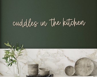 cuddles in the kitchen... Wooden Kitchen Wall Decor
