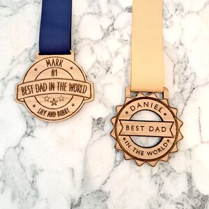 Personalised Medal Father's Day Best Dad image 2