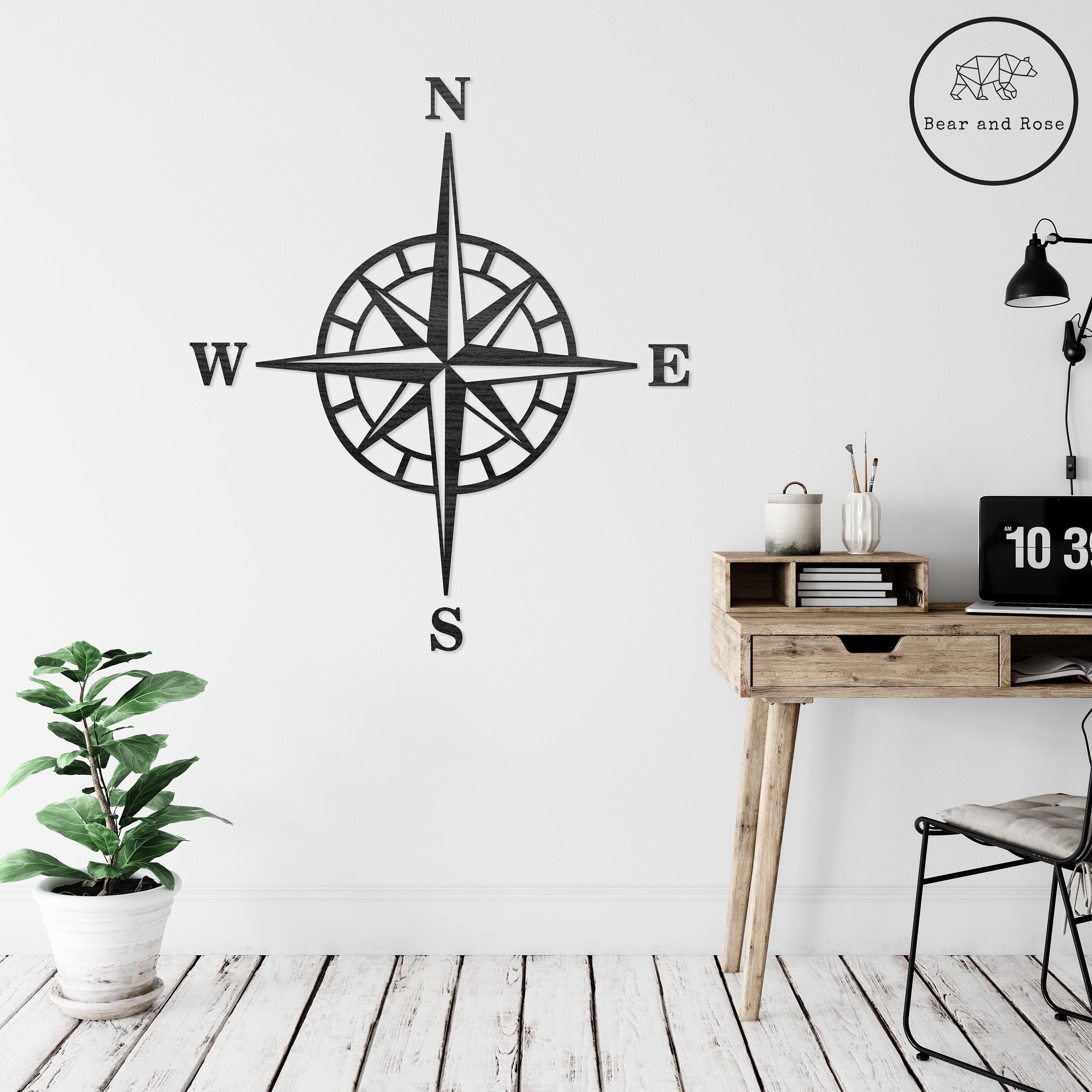 Wall Decal Sticker Directions Travel Compass Symbol Map Adventure 