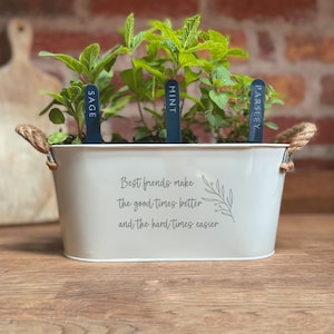 Jardinière personnalisée - Merci - Design 3 | Meilleur ami | Maman Papa Grand-parent | Idée cadeau | Fleurs Plante