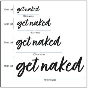 get naked - Bathroom Wooden Wall Plaque - 6mm Thick - Art Home Decoration Personalised Wall image 5