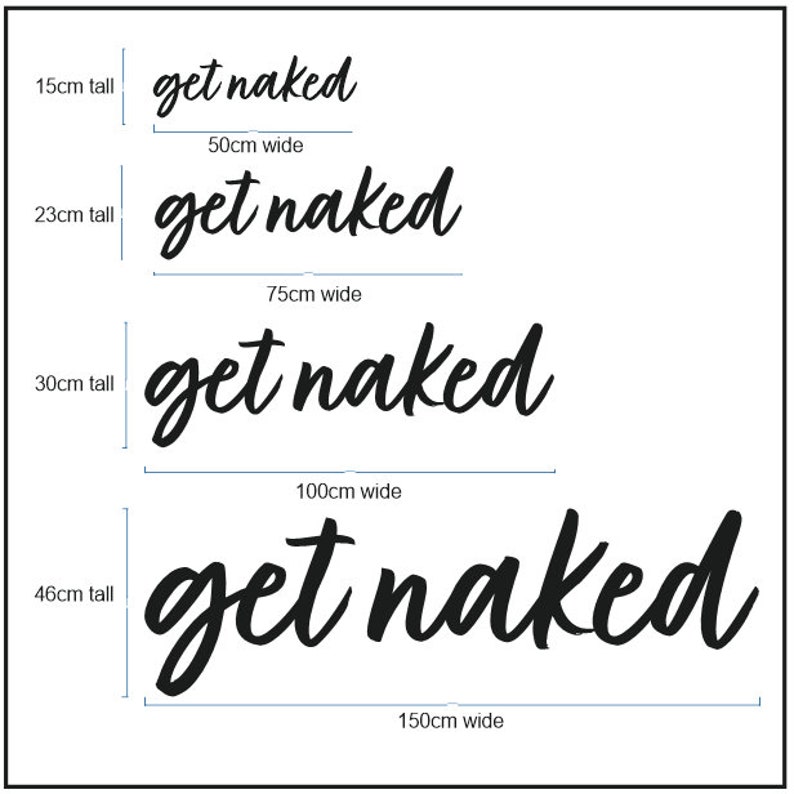 get naked - Bathroom Wooden Wall Plaque - 6mm Thick - Art Home Decoration Personalised Wall image 5