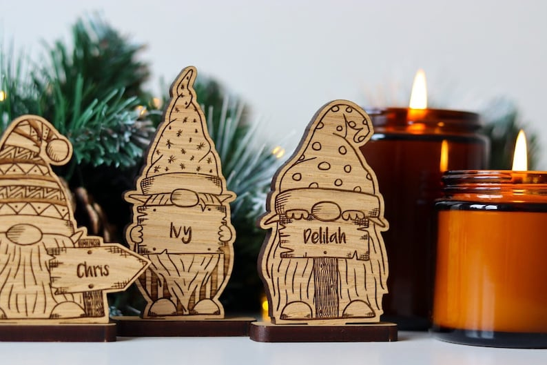 Christmas Personalised Gonk Decorations Place Names image 2