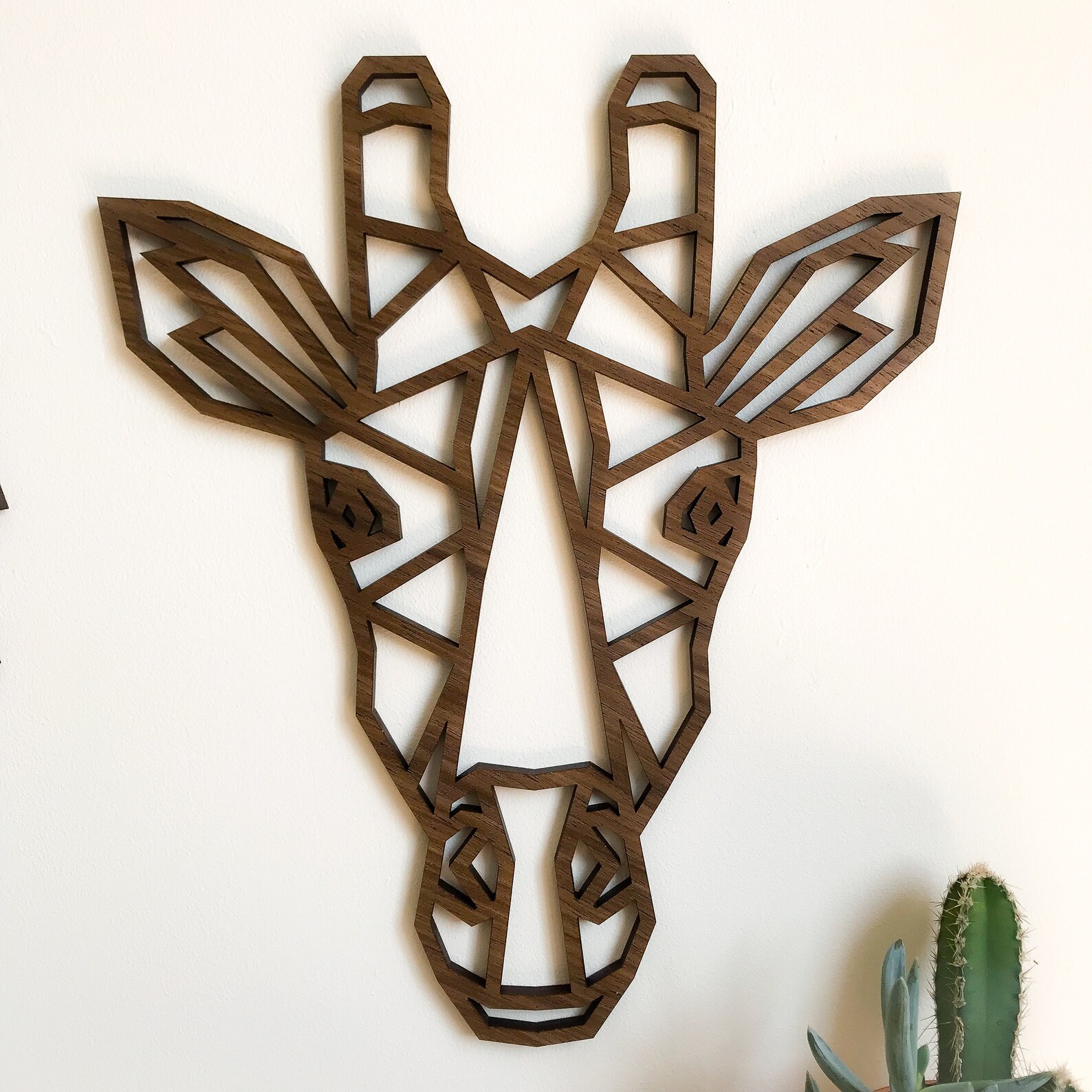 Safari Wall Decor Art Wooden Geometric Set Home Nursery Etsy