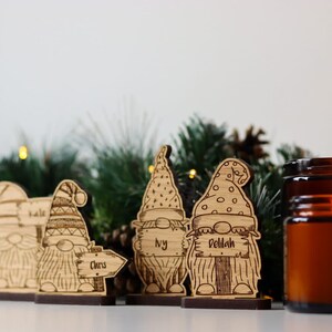 Christmas Personalised Gonk Decorations Place Names image 3