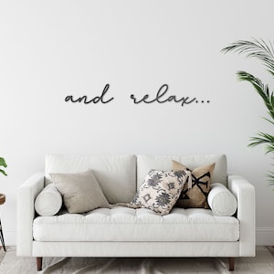 and relax... sign wooden Bathroom Wall Decor - Shower Bath Relaxation image 2