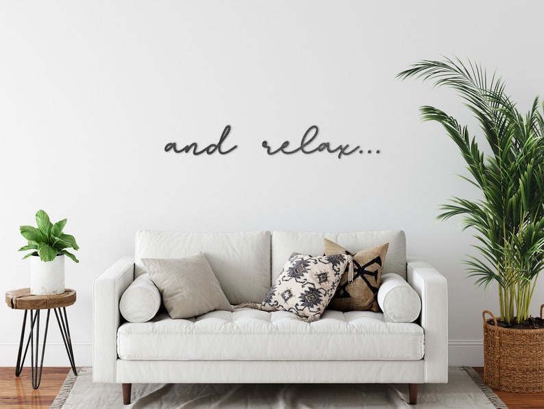 and relax... sign wooden Bathroom Wall Decor - Shower Bath Relaxation image 2