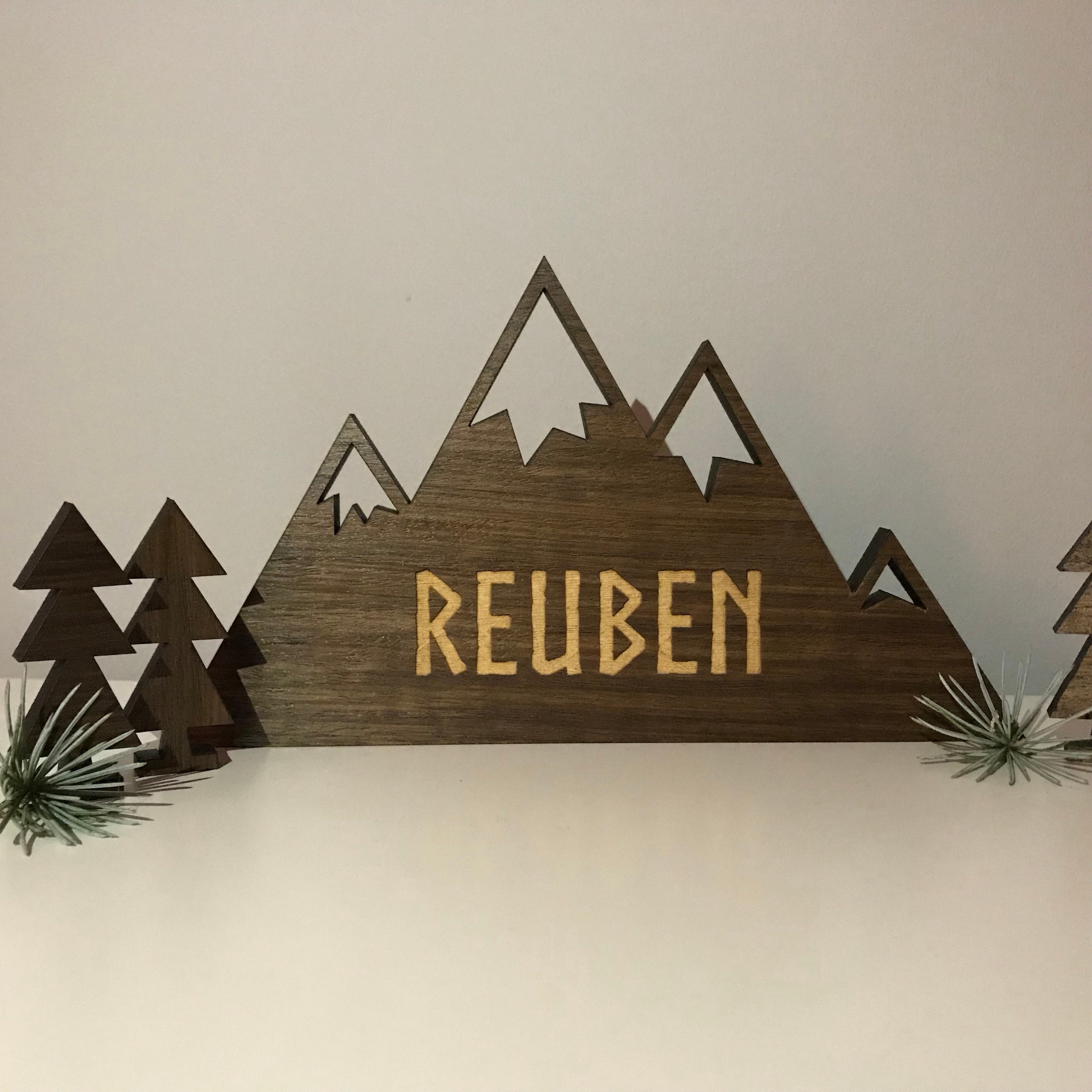 Décoration Personnalisée Scandi Mountain Nursery Set Kids Baby Room