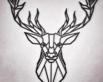 Hirschkopf Wanddekor - Holz Wandkunst - Haus Kinderzimmer - breite Version