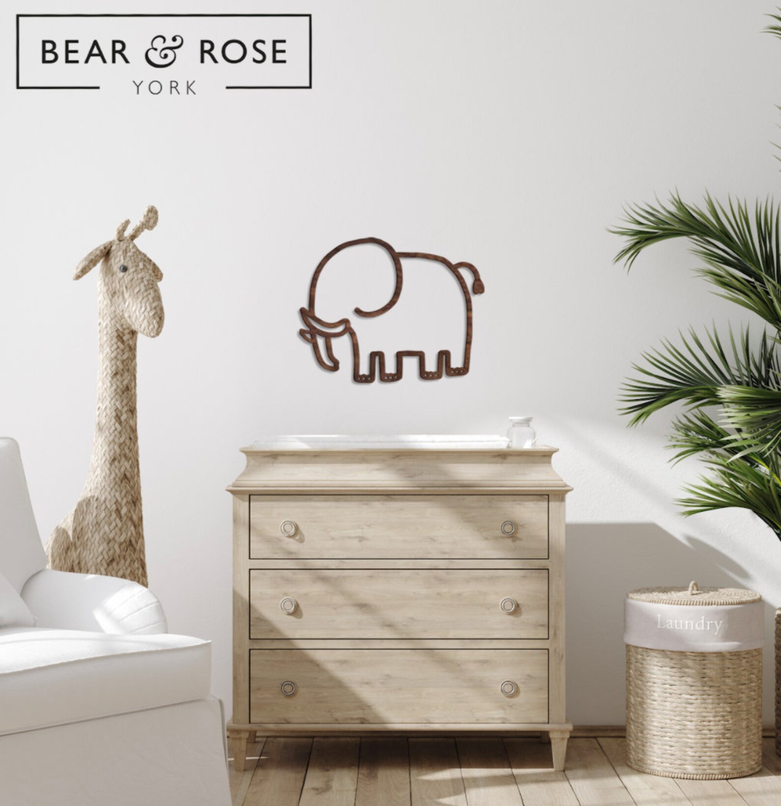 Elephant Safari Wall Decor Nursery / Kids / Animals / Etsy UK