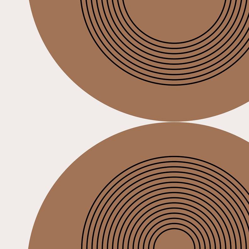 Abstract Shape Art Mid Century Modern Art Boho print Arch Etsy