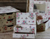 Choose favorite model in my shop French vintage seamstress box Sewing box with drawer French basket Sewing basket Storage sewing accessories