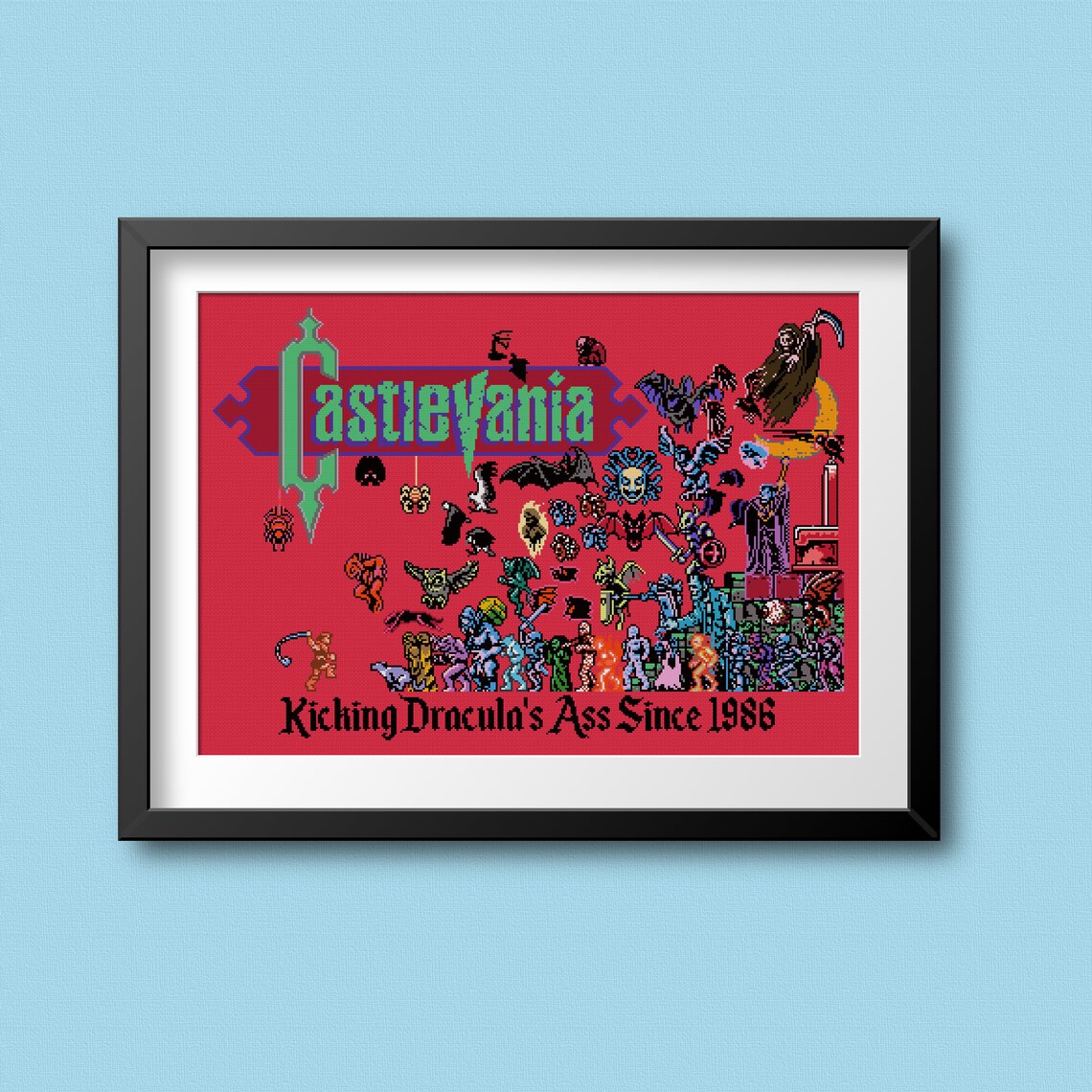 Castlevania Epic Battle Cross Stitch Pattern | Etsy