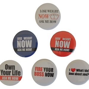 Herbalife Pins - 6-Pack MLM Herbalife Distributor Button set for Building Business
