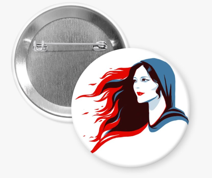 Women Life Freedom Iran Protest Buttons - #mahsaamini - Set of 8 Pins ...