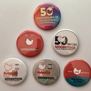 Woodstock 50th Anniversary Button Collectors Set of 6 (WOOD-SET-701)