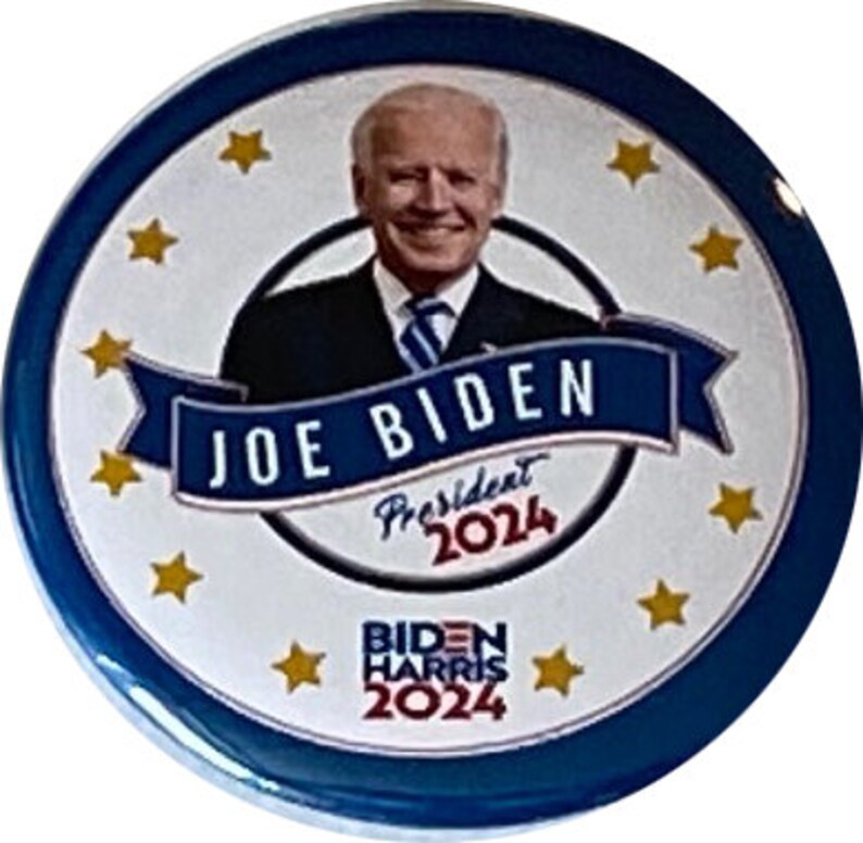Joe Biden 2024 Buttons Reelect Joe Biden for President Set of 8 Pins 2