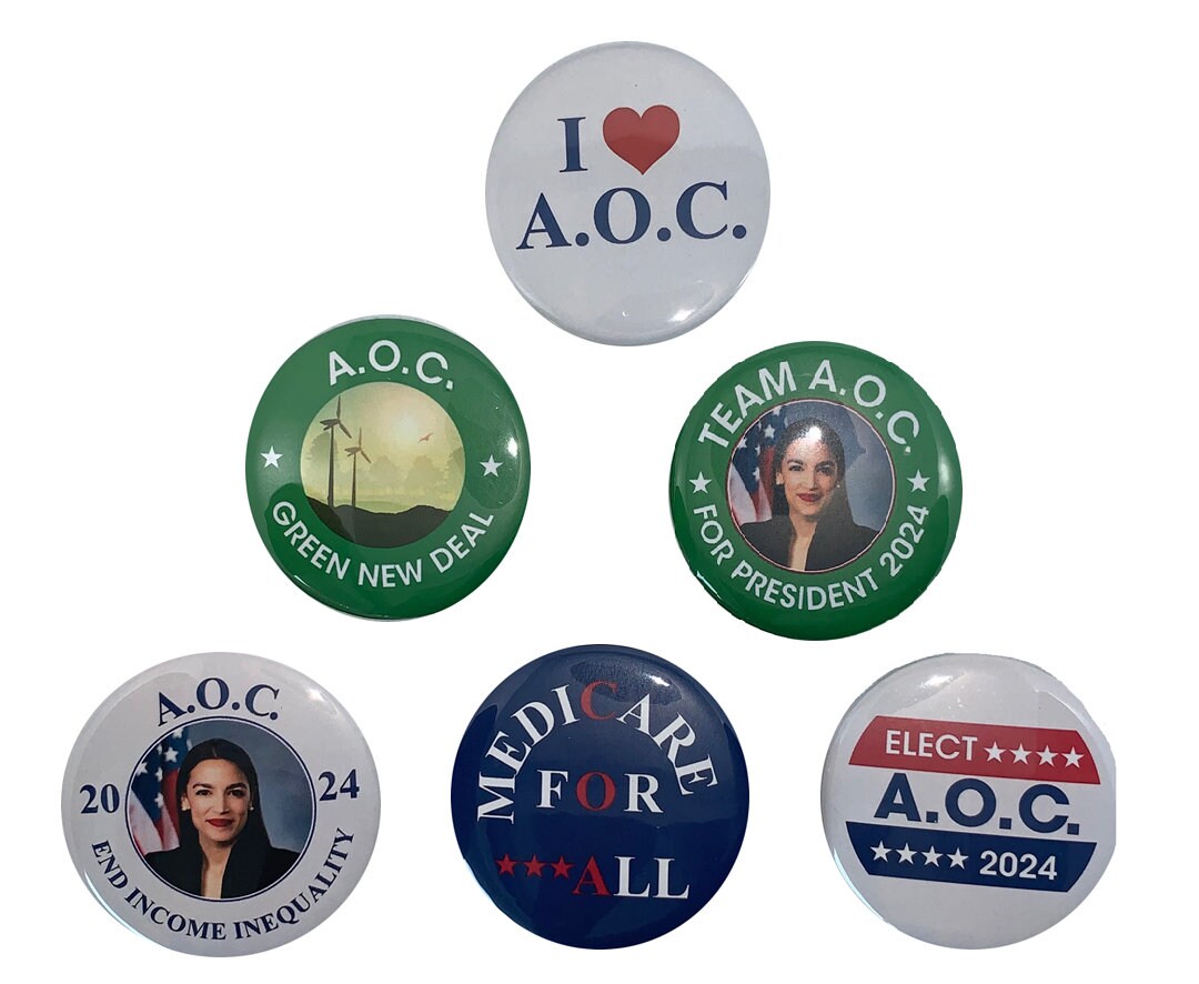AOC Alexandria Ocasio Cortez Campaign Button Set of 6 (AOC-701-ALL) - Etsy
