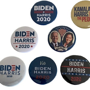 Joe Biden / Kamala Harris 2020 (Set of 7 pins) - Biden Harris buttons (2.25 inches)