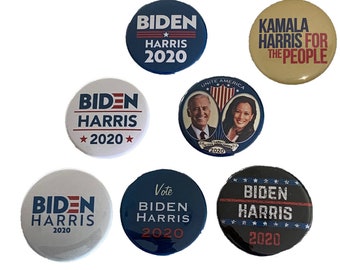 Joe Biden / Kamala Harris 2020 (Set of 7 pins) - Biden Harris buttons (2.25 inches)