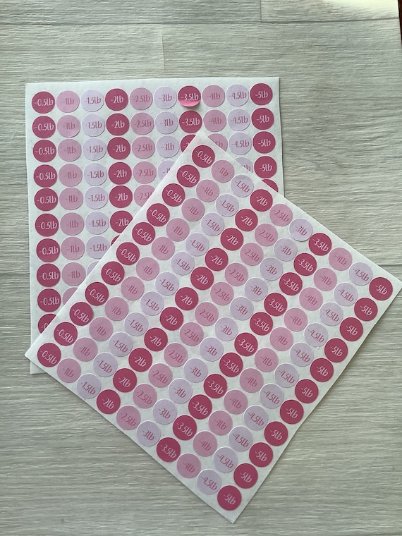 Weight Loss Stickers, Diet plan, Lose Weight, Mini Labels, Weightloss journey