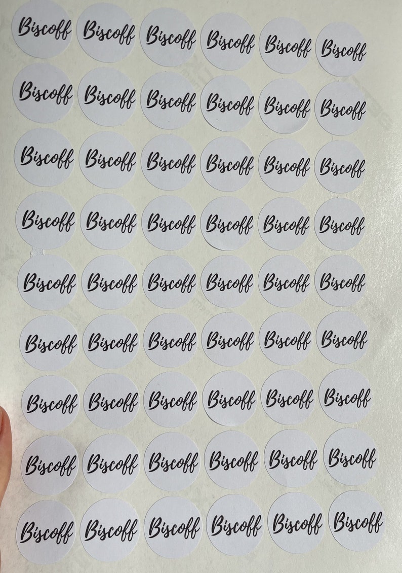 Custom Cake Stickers, Flavour Labels, Cake Sample X 58, Personalised ...