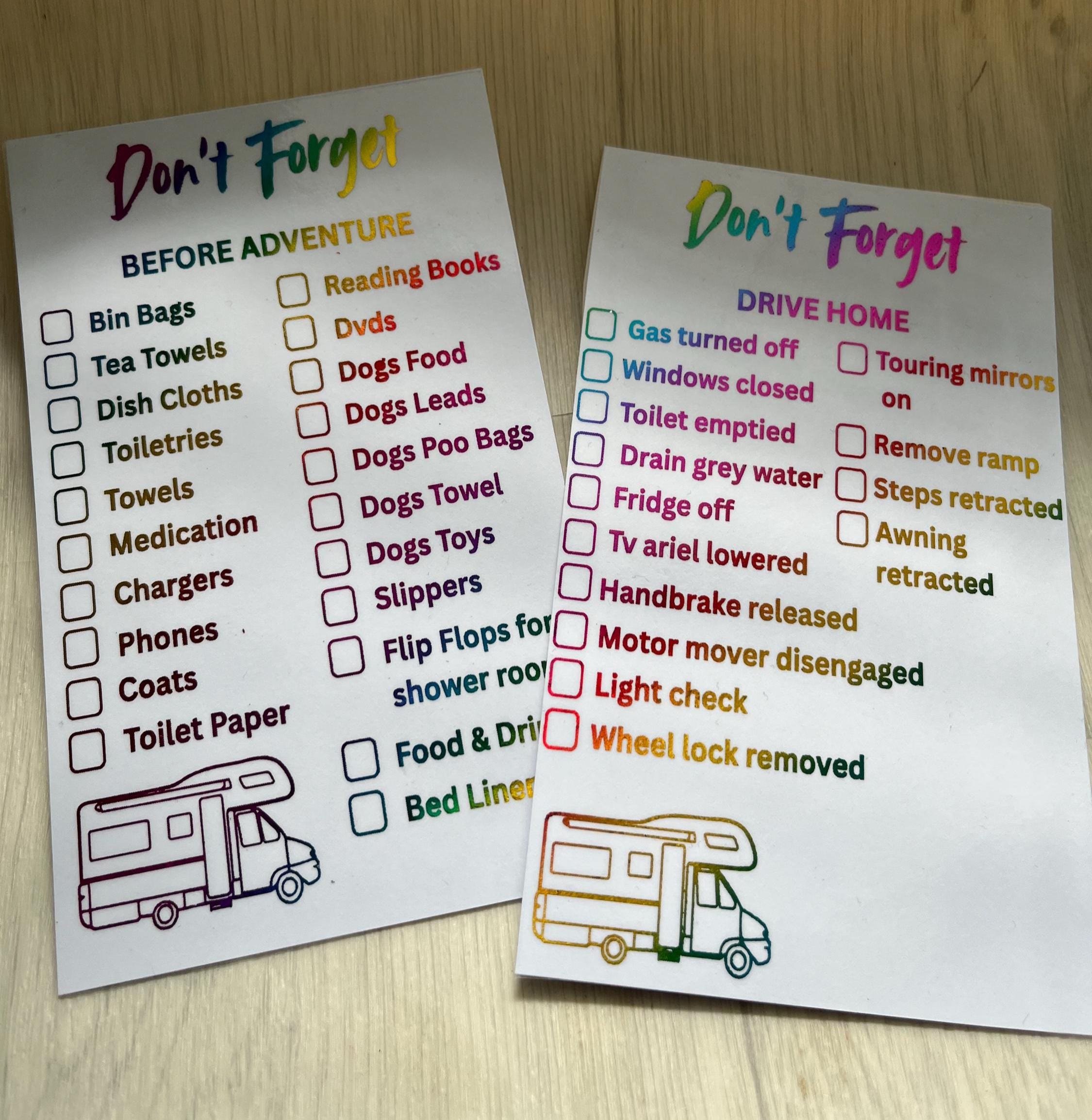 Packing List, Caravan, Checklist Planner, Travel, Tent Camping ...