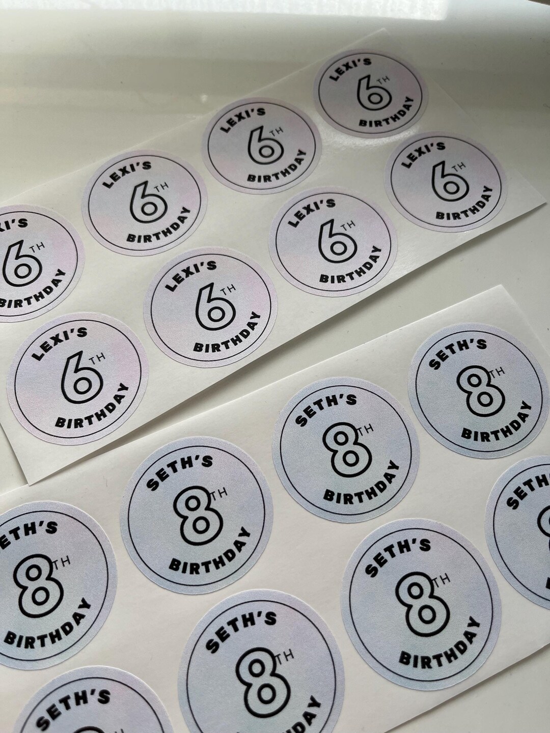 Age Sticker Labels Personalized Age Birthday Stickers: Party Favor Labels - Etsy