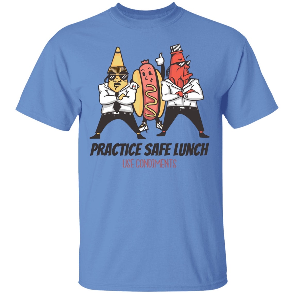 Funny Hot Dog TShirt Cool Hot Dog With Two Mustard And Etsy