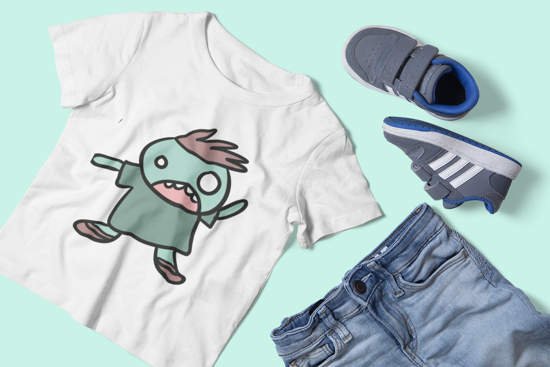 Cute Grumpy Monster Anime Character Toddler Short Sleeve Tee - Etsy