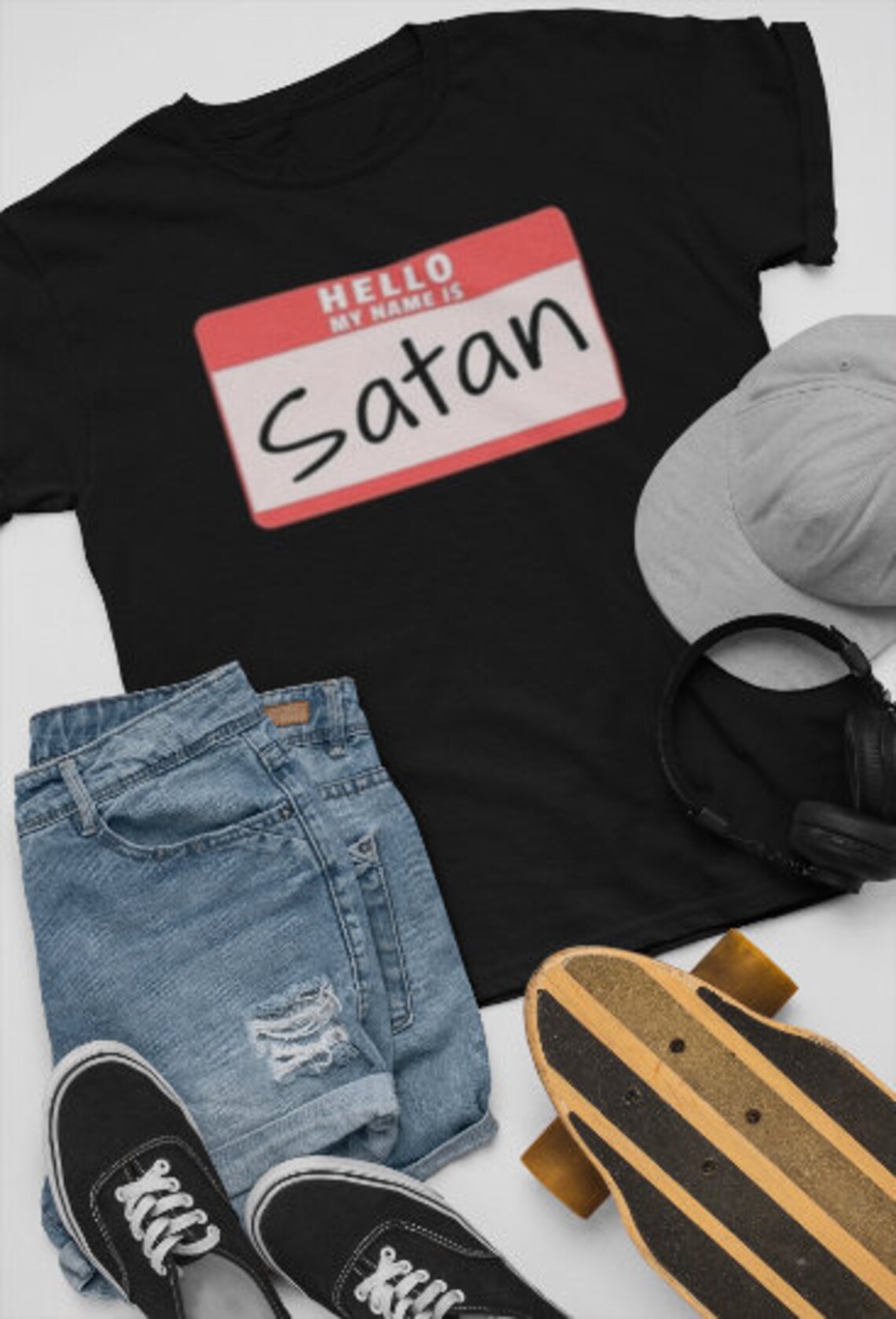 hello my name is satan t shirt