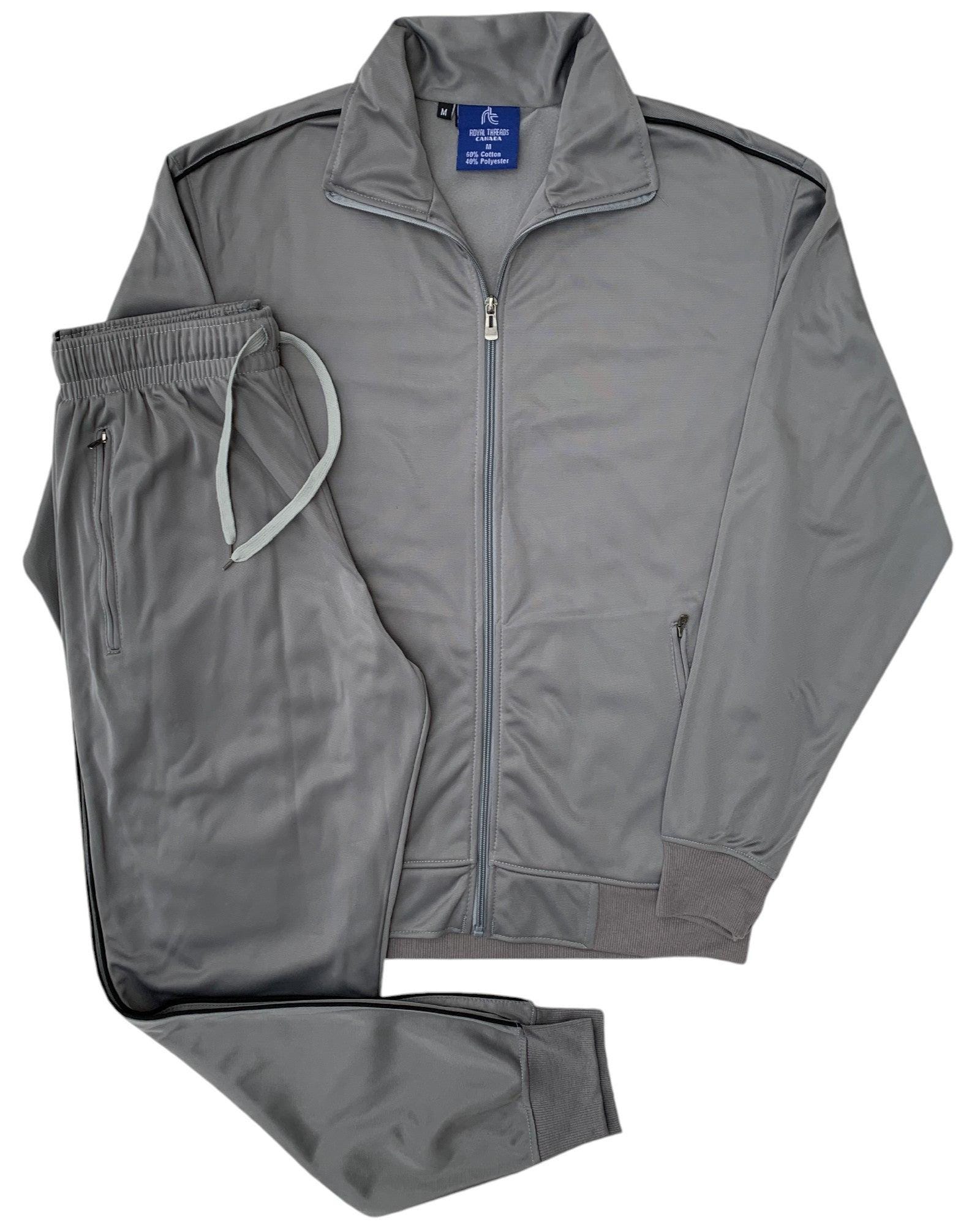 R.T.C Men's Essentials Active Tracksuit - 2 Piece Full Jogging Set With Track Jacket & Pants (Cotton Blend) - View #4