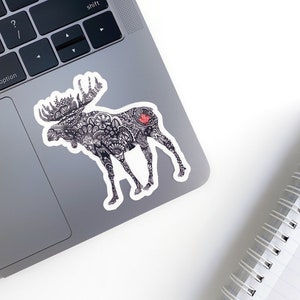 Canada Moose Sticker - Moose Sticker - Moose - Vinyl Sticker - Laptop Sticker - Water bottle Sticker - Canada Sticker - GraceandGloriaCo