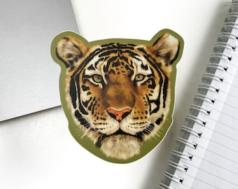 Tiger Sticker - Tiger Vinyl Sticker - Vinyl Sticker - Animal Sticker - Laptop Sticker - Waterbottle Sticker - Tiger Lover - GraceandGloriaCo