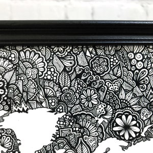 World Map - Zentangle Map - Art Print - Map Artwork - Wall Decor ...