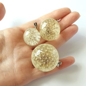 Real dandelion pendant, dandelion jewelry, flower jewelry, flower pendant, cheap gift, gift idea, unique gift, nature gift, handmade jewelry