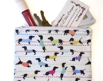 Dachshunds in Sweaters Clutch Handbag with Wristlet