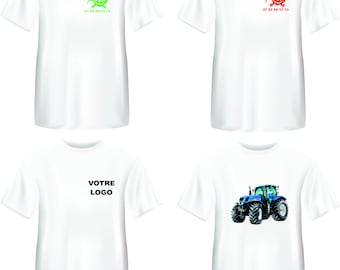 tee shirt personnalisé association club entreprise avec votre logo et texte