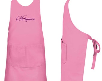 Personalized children's kitchen apron, embroidered, gift, birthday, party, pleasure to offer