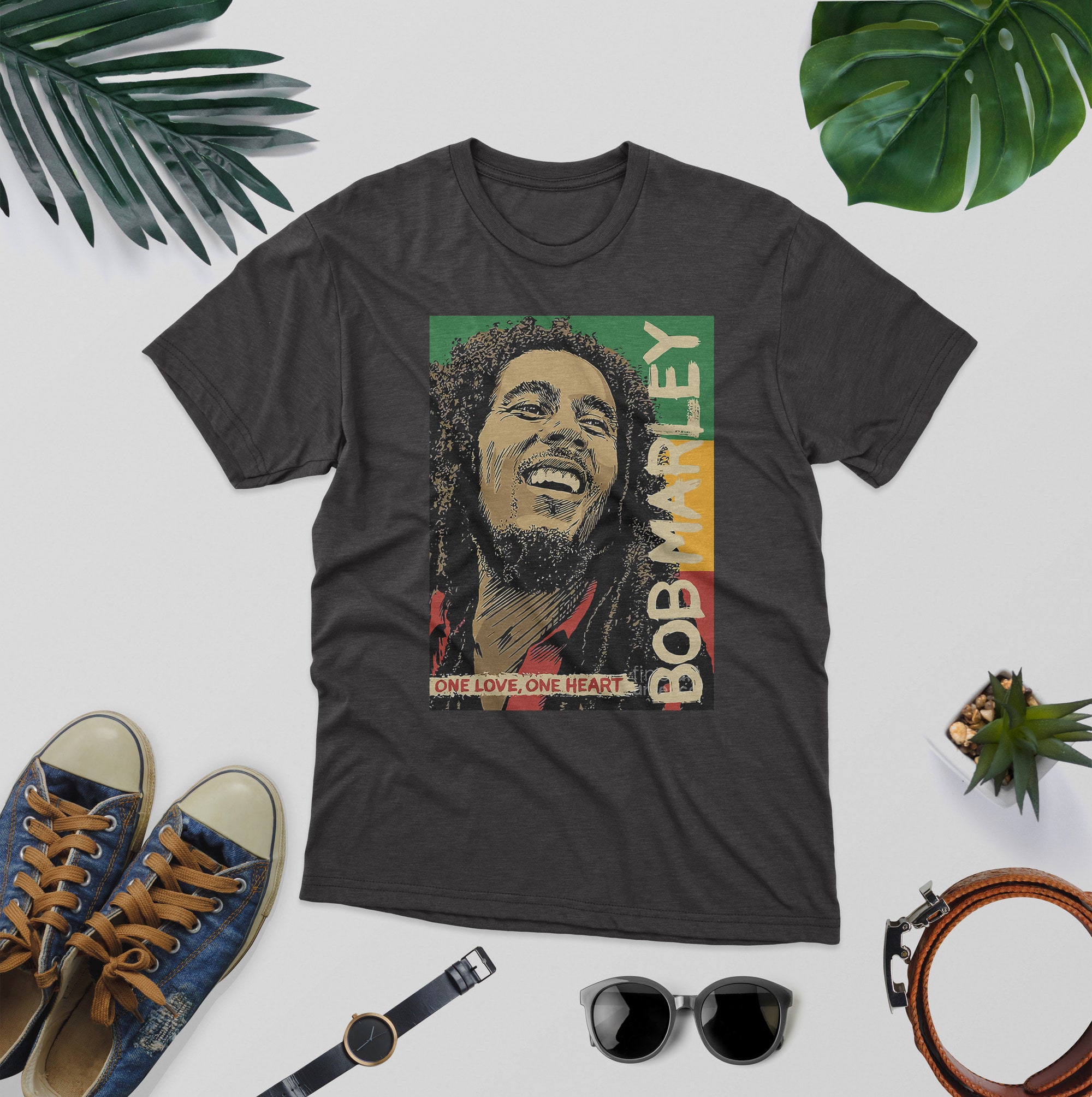 Discover Bob Marley One Love One Heart T-Shirt