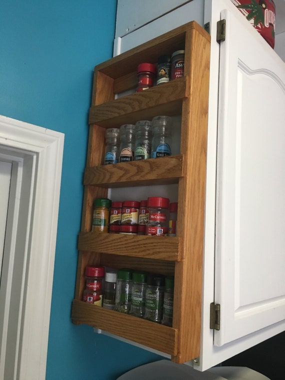 Oak Spice Rack Etsy