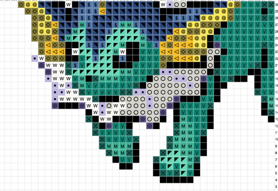 Pok U00e9mon 134 Vaporeon 8 Bit Pixel Cross Stitch Pattern Embroidery Pdf Instant Download Sewing Fiber Craft Supplies Tools Kromasol Com