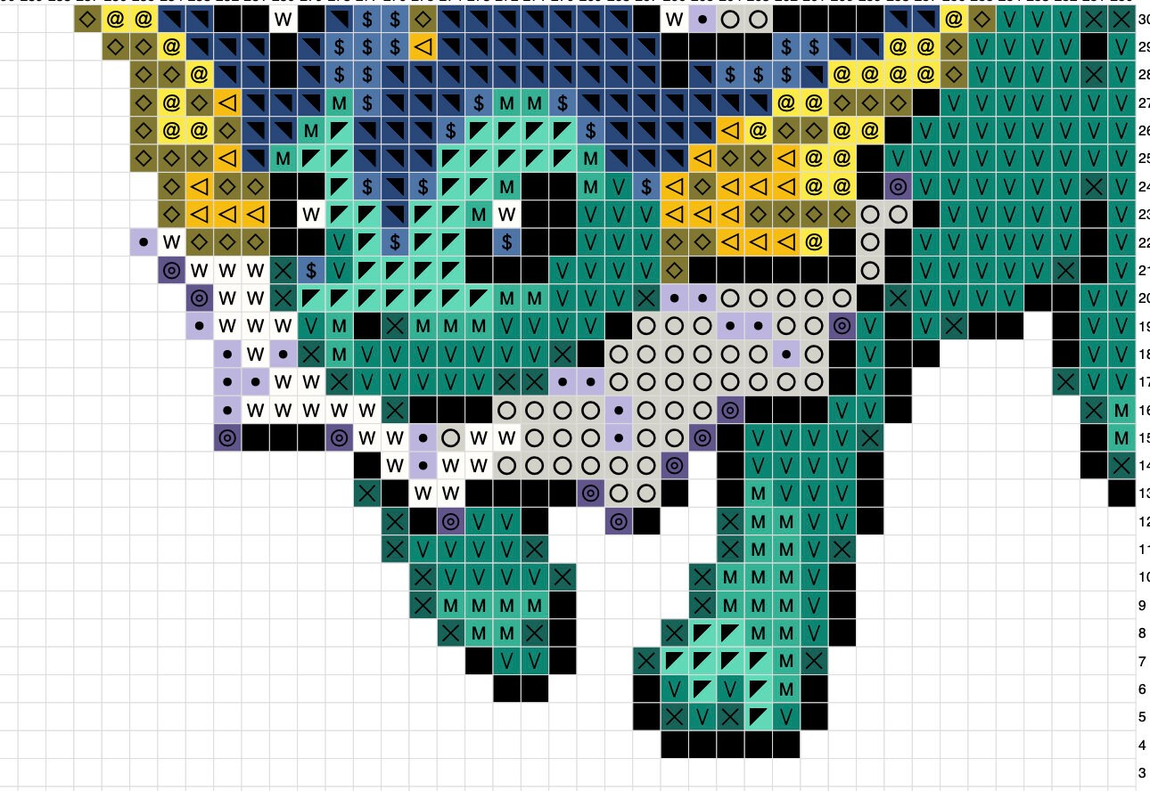 Vaporeon Pokémon Pixel Art - Pix Brix Instructions 