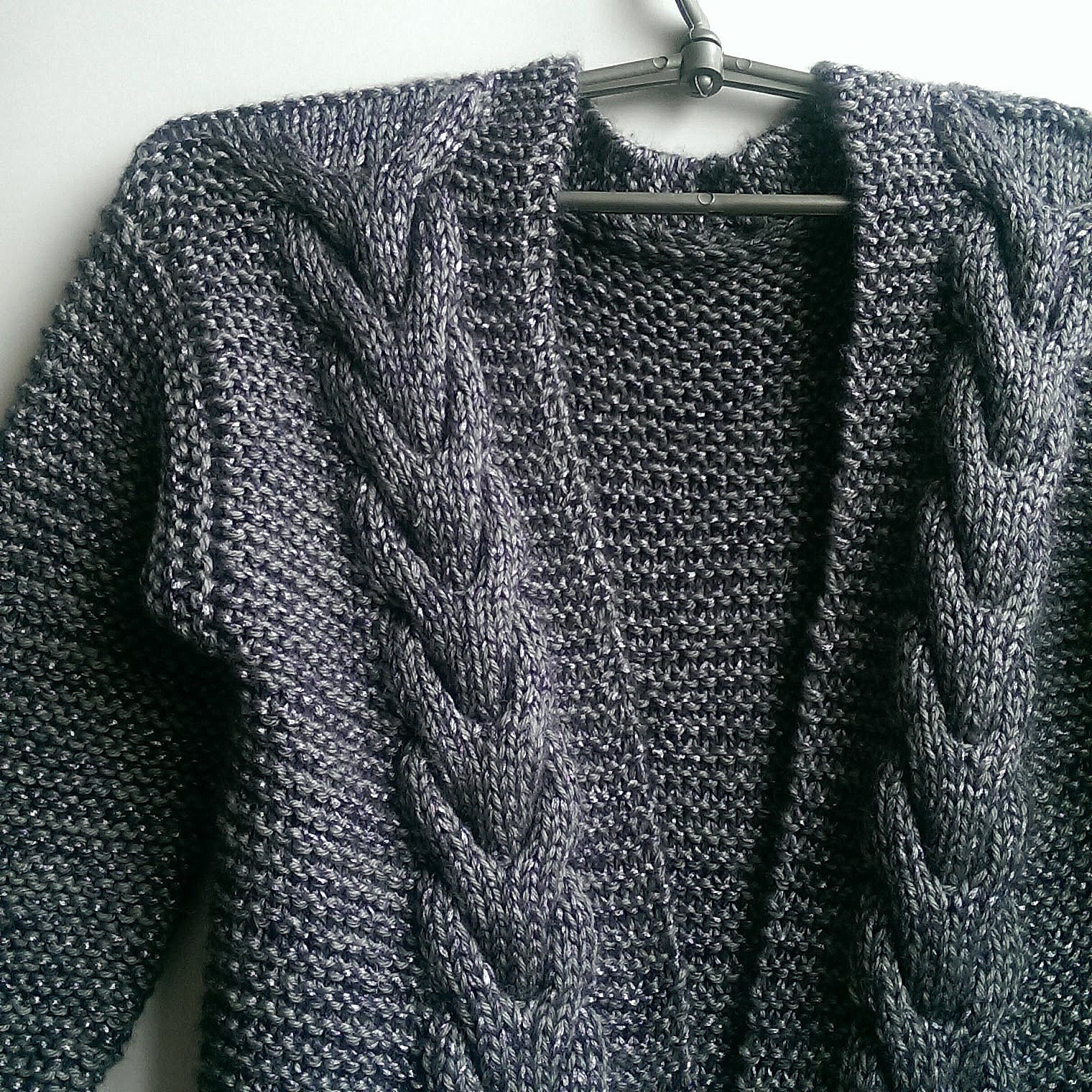 Silver gray oversize knit cardigan for women Style long Etsy