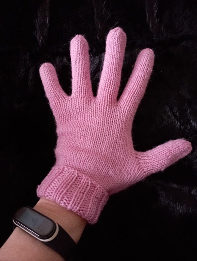 Warm and soft gloves Knitted from merino wool image 2