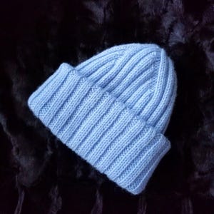 Warm double wool hat with a lapel. Winter hat. Stylish women&#39;s accessory. Handmade hat Sizes 56-58 cm