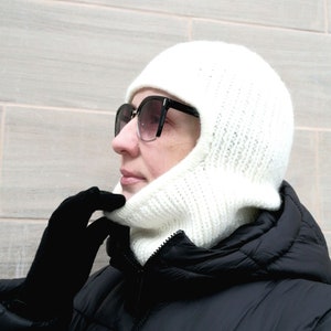 Knitted balaclava color in choice Wool hood Aviator hat
